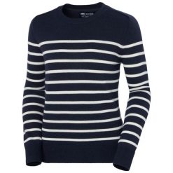 Damski sweter z wełny Helly Hansen. Niebieskie swetry klasyczne damskie Helly Hansen, na zimę, z wełny, bez kołnierzyka. Za 669.00 zł.