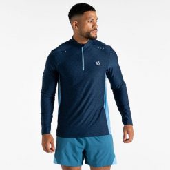 Bluza turystyczna męska Power Up. Niebieskie bluzy bez kaptura męskie Dare 2b, m. W wyprzedaży za 179.99 zł.