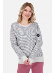 Alife and kickin Bluza "DarlaAK" w kolorze jasnoszaro-czarnym rozmiar: M. Czarne bluzy bez kaptura damskie Alife and Kickin, m. Za 122.96 zł.