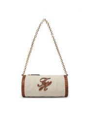 Tommy Hilfiger Torebka Th Elev Summ Chain Bag Canvas AW0AW18635 Beżowy. Brązowe torebki klasyczne damskie Tommy Hilfiger, bez wzorów, z materiału, bez dodatków. Za 569.99 zł.