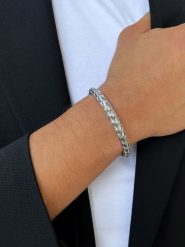 Uomo Posrebrzana bransoletka rozmiar: onesize. Szare biżuteria dla mężczyzn Uomo, posrebrzane. Za 86.99 zł.