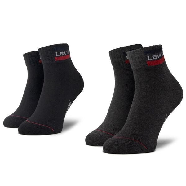 Skarpety krótkie Levi's®. Czarne skarpetki damskie bez wzorów. Za 49.99 zł.