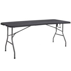Stół składany 180 cm stolik na biwak, kemping, turystyczny walizka czarny. Czarne walizki SPRINGOS, bez wzorów. Za 168.99 zł.
