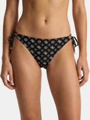 Guess Dół od bikini E6GO06 MC04R Czarny. Czarne bikini damskie Guess, z aplikacjami. Za 239.99 zł.