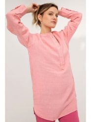 Josephine & Co Lniana tunika "Georgia" w kolorze jasnoróżowym rozmiar: 44. Różowe tuniki damskie Josephine & Co, na co dzień, bez wzorów, ze lnu, bez kołnierzyka, bez ramiączek. Za 230.99 zł.