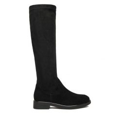 Kozaki Lasocki. Czarne kozaki damskie Lasocki, bez obcasa, na płaskiej podeszwie. Za 299.99 zł.