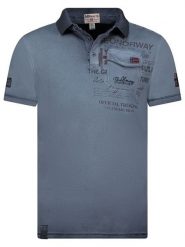 Geographical Norway Koszulka polo "Keony" w kolorze granatowym rozmiar: S. Niebieskie koszulki polo męskie Geographical Norway, s, bez wzorów, z bawełny, bez ramiączek. Za 66.00 zł.
