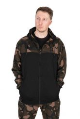 Bluza z kapturem i zamkiem błyskawicznym Fox LW Split. Czarne bluzy sportowe męskie FOX, bez wzorów, z bawełny, sportowe, bez kołnierzyka, bez ramiączek. Za 262.50 zł.