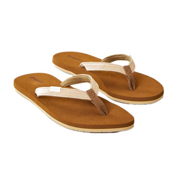 Japonki plażowe damskie Rip Curl Freedom 12. Brązowe klapki damskie Rip Curl, bez wzorów, bez obcasa. Za 66.99 zł.