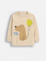 Coccodrillo Bluza w kolorze beżowym rozmiar: 74. Brązowe bluzy i bluzki niemowlęce COCCODRILLO, bez wzorów, z bawełny, bez ramiączek, bez kaptura. Za 30.99 zł.