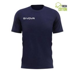 Bawełniana koszulka Givova Fresh Granatowa 2xl. Niebieskie bluzki sportowe damskie Givova, xl, z bawełny, bez ramiączek, do piłki nożnej. Za 52.75 zł.