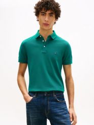 Tommy Hilfiger koszulka polo Mężczyźni Bawełna niebieski|zielony, XL. Niebieskie koszulki polo męskie Tommy Hilfiger, m, bez wzorów, z bawełny, bez ramiączek. Za 279.95 zł.