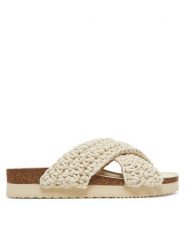 DeeZee Klapki MXCR-211 Écru. Klapki damskie DeeZee, bez wzorów, z materiału, bez obcasa. Za 159.99 zł.