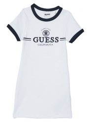 Guess Sukienka codzienna J6GK26 KCQX1 Biały Slim Fit. Białe sukienki dziewczęce Guess, z aplikacjami, z bawełny, bez ramiączek. Za 174.99 zł.