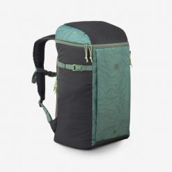 Lodówka-plecak 100 - 30 l. Zielone plecaki męskie QUECHUA, bez wzorów, z materiału. Za 99.99 zł.