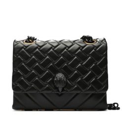Torebka Kurt Geiger. Czarne torebki wieczorowe Kurt Geiger, bez wzorów, wizytowe, bez kołnierzyka, bez ramiączek. Za 1,299.00 zł.