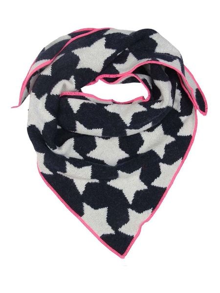 Zwillingsherz Chusta trójkątna "Stars" w kolorze granatowym rozmiar: onesize. Niebieskie chusty i apaszki dziecięce Zwillingsherz, z kaszmiru. Za 113.36 zł.