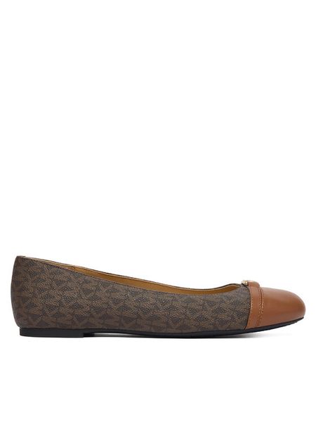 MICHAEL Michael Kors Baleriny Mandy Flat 40F5MAFP1L Brązowy. Brązowe baleriny damskie MICHAEL Michael Kors, bez wzorów, ze skóry, bez obcasa. Za 399.99 zł.