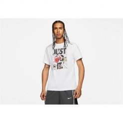 Koszulka sportowa męska Nike Manga Art Just Do It. Białe t-shirty sportowe męskie Nike, m, z bawełny, bez ramiączek. Za 209.99 zł.