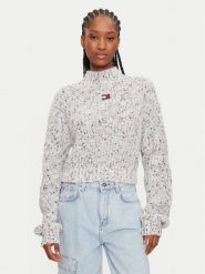 Tommy Jeans Sweter DW0DW18673 Kolorowy Regular Fit. Swetry klasyczne damskie Tommy Jeans, l, z jeansu, bez kołnierzyka. Za 449.99 zł.