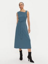Calvin Klein Sukienka codzienna K20K207895 Zielony Regular Fit. Zielone sukienki damskie CALVIN KLEIN, na co dzień, bez wzorów, z syntetyku, bez kołnierzyka, bez ramiączek, proste. Za 539.99 zł.