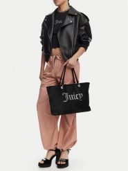 Juicy Couture Torebka CEO-BEJXT5463WPO Czarny. Czarne torebki klasyczne damskie Juicy Couture, bez wzorów, z materiału, bez dodatków. Za 349.99 zł.