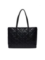 Calvin Klein Torebka Quilted Small Tote LV04F3325G Czarny. Czarne torebki klasyczne damskie CALVIN KLEIN, bez wzorów, ze skóry, bez dodatków. Za 649.99 zł.