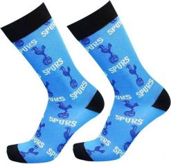 Skarpety Tottenham Hotspur Londyn SPURS Jr - licencjonowane. Niebieskie skarpetki damskie TOTTENHAM HOTSPUR, bez wzorów, z bawełny. Za 52.99 zł.