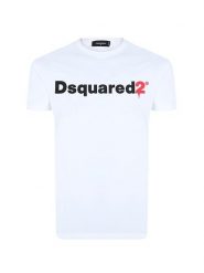 Dsquared² T-shirt w kolorze białym rozmiar: XXL. Białe t-shirty męskie Dsquared2, xxl, bez wzorów, z bawełny, bez kołnierzyka. Za 199.65 zł.