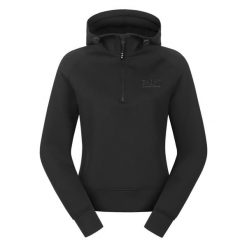 Techniczna bluza dresowa z kapturem dla kobiet do jazdy konnej ELT Regensburg. Czarne bluzy z kapturem damskie ELT, z dresówki. Za 251.00 zł.