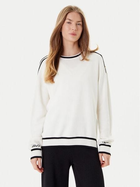 Liu Jo Sweter TF5230 MS59L Écru Regular Fit. Swetry klasyczne damskie Liu Jo, l, z wiskozy, bez kołnierzyka. Za 349.99 zł.