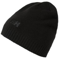 Czapka Helly Hansen Brand. Czarne czapki męskie Helly Hansen, bez wzorów, z włókna, eleganckie. Za 106.70 zł.
