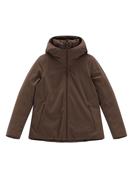 Jeanne Baret Dwustronna kurtka zimowa "Sava" w kolorze brązowym rozmiar: 44. Brązowe kurtki damskie Jeanne Baret, na zimę, m, bez wzorów, z puchu, bez kaptura. Za 459.04 zł.