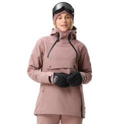 Damska kurtka narciarska Colourwear W Cake Anorak 2.0. Brązowe kurtki damskie Colourwear, na zimę, bez wzorów, bez kaptura. W wyprzedaży za 1,041.50 zł.