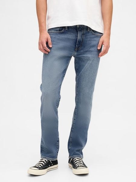 GAP Dżinsy - Slim fit - w kolorze niebieskim rozmiar: W34/L32. Niebieskie jeansy męskie GAP. Za 109.78 zł.