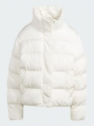 Adidas Kurtka puchowa w kolorze kremowym rozmiar: L. Brązowe kurtki damskie Adidas, l, bez wzorów, z puchu, bez kaptura. Za 345.45 zł.