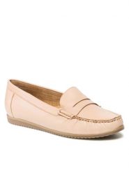 Go Soft Mokasyny WI23-SARA-18 Beżowy. Brązowe mokasyny damskie GO SOFT, ze skóry. Za 99.99 zł.