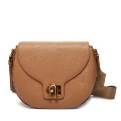 Torebka Furla. Brązowe listonoszki damskie Furla, bez wzorów, bez dodatków. Za 1,559.00 zł.