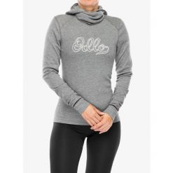 Bluza termoaktywna damska Odlo Active Warm Originals BL Top Facemask LS. Szare bluzy bez kaptura damskie Odlo. Za 277.99 zł.