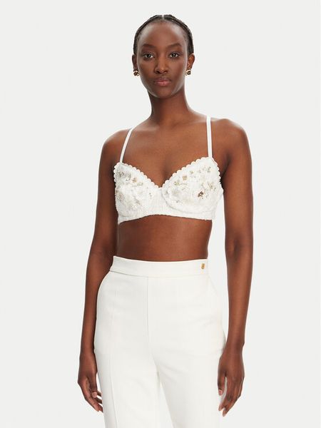 Elisabetta Franchi Biustonosz braletka RG00252E2 360 Biały Slim Fit. Białe biustonosze Elisabetta Franchi, bez wzorów, z syntetyku. Za 719.99 zł.