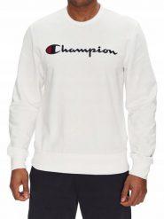 BLUZA męska CHAMPION 220727-WW001 bez kaptura biała bawełniana S. Białe bluzy bez kaptura męskie CHAMPION, m, z bawełny. Za 239.00 zł.