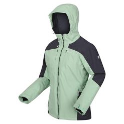 Kurtka turystyczna zimowa damska Highton ze stretchem. Szare kurtki damskie Regatta, na zimę, bez kaptura. Za 179.99 zł.