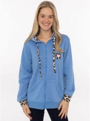 Zwillingsherz Bluza "Wild Heart" w kolorze niebieskim rozmiar: S/M. Niebieskie bluzy z kapturem damskie Zwillingsherz, m. Za 206.42 zł.