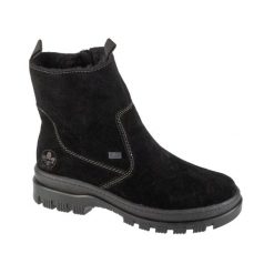 Zamszowe Buty Damskie. Czarne obuwie trekkingowe damskie Rieker. Za 597.99 zł.