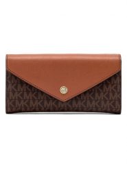 Michael Kors Portfel w kolorze ciemnobrązowo-karmelowym - 19 x 10 x 4 cm rozmiar: onesize. Brązowe portfele damskie Michael Kors, bez wzorów, z materiału. Za 409.95 zł.