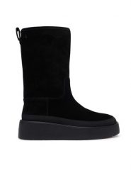 Calvin Klein Śniegowce Flatform Mid Boot Suede Wl HW0HW03181 Czarny. Czarne śniegowce damskie CALVIN KLEIN, ze skóry. Za 749.99 zł.