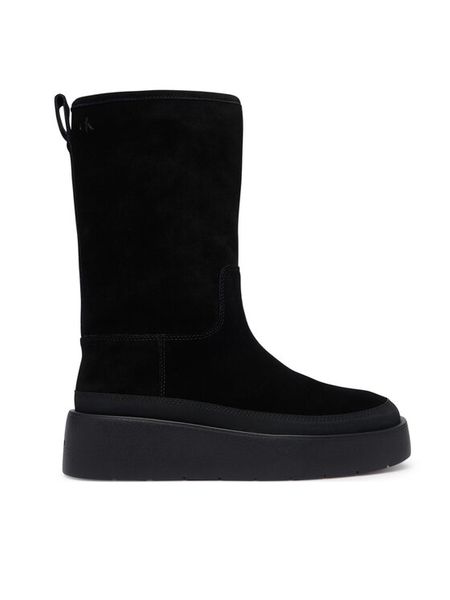 Calvin Klein Śniegowce Flatform Mid Boot Suede Wl HW0HW03181 Czarny. Czarne śniegowce damskie CALVIN KLEIN, ze skóry. Za 749.99 zł.
