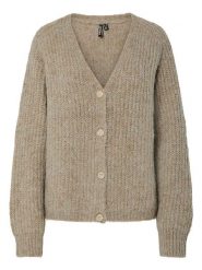 Pieces Kardigan w kolorze beżowym rozmiar: XL. Brązowe kardigany damskie Pieces, xl, bez wzorów, prążkowane. Za 117.45 zł.
