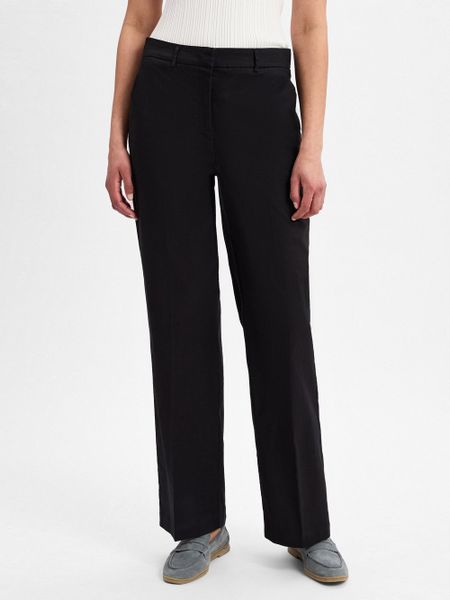 Opus spodnie materiałowe z zawartością lnu - Maiga Linen Kobiety Bawełna czarny, 36. Czarne spodnie materiałowe damskie Opus, bez wzorów, z bawełny, klasyczne. Za 449.95 zł.