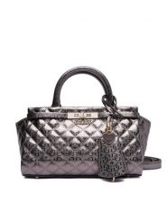 Guess Torebka HWGM81 57050 Srebrny. Szare torebki klasyczne damskie Guess, z aplikacjami, ze skóry, bez dodatków. Za 439.99 zł.